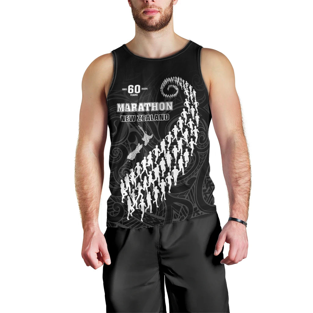 Custom New Zealand Marathon Men Tank Top Maori Style