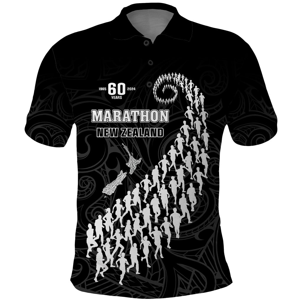 Custom New Zealand Marathon Polo Shirt Maori Style