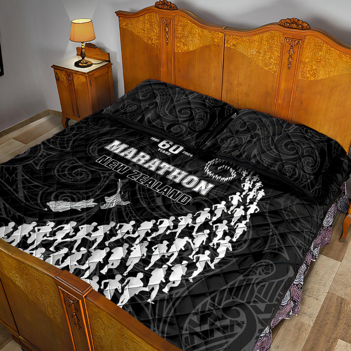 New Zealand Marathon Quilt Bed Set Maori Style