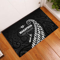 New Zealand Marathon Rubber Doormat Maori Style LT05 Black - Polynesian Pride