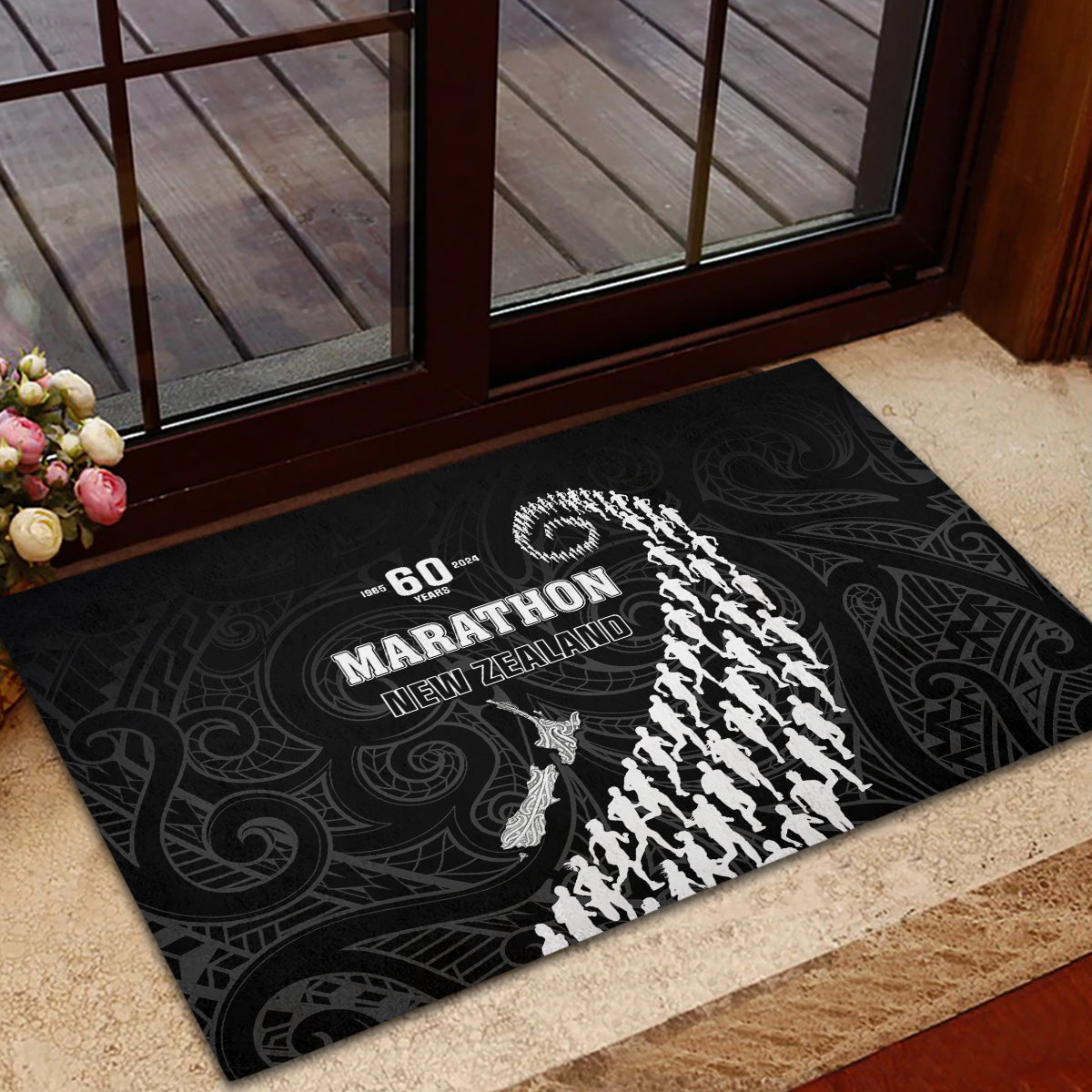 New Zealand Marathon Rubber Doormat Maori Style LT05 - Polynesian Pride