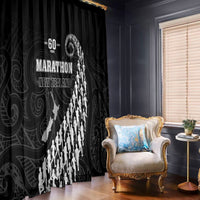 New Zealand Marathon Window Curtain Maori Style LT05 - Polynesian Pride