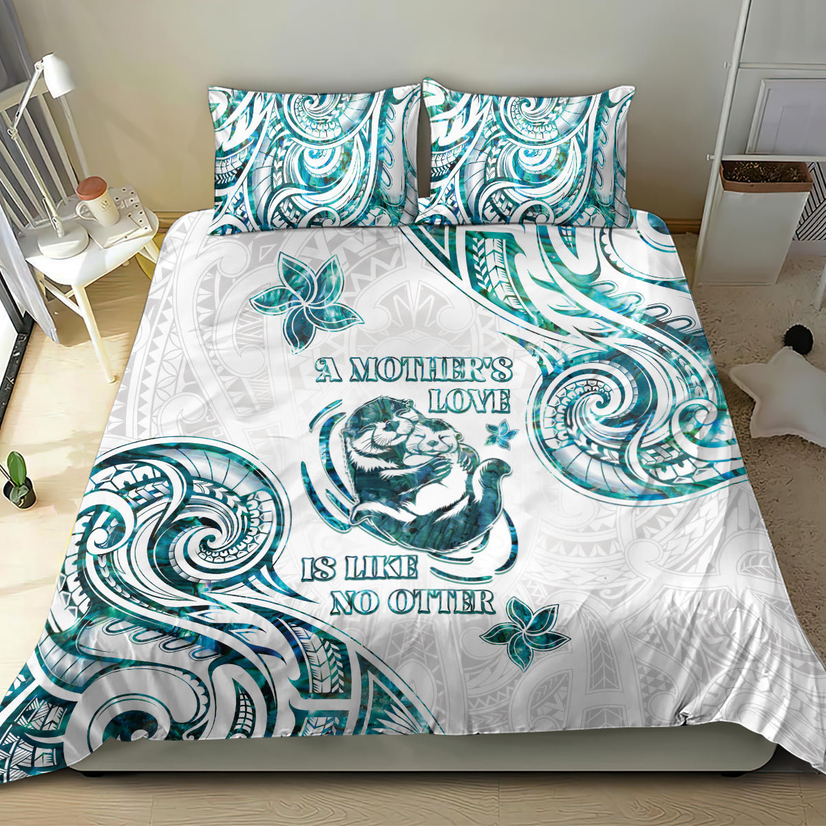 New Zealand Aotearoa Hari Ra Mama Bedding Set A Mother's Love Is Like No Otter LT05 - Polynesian Pride