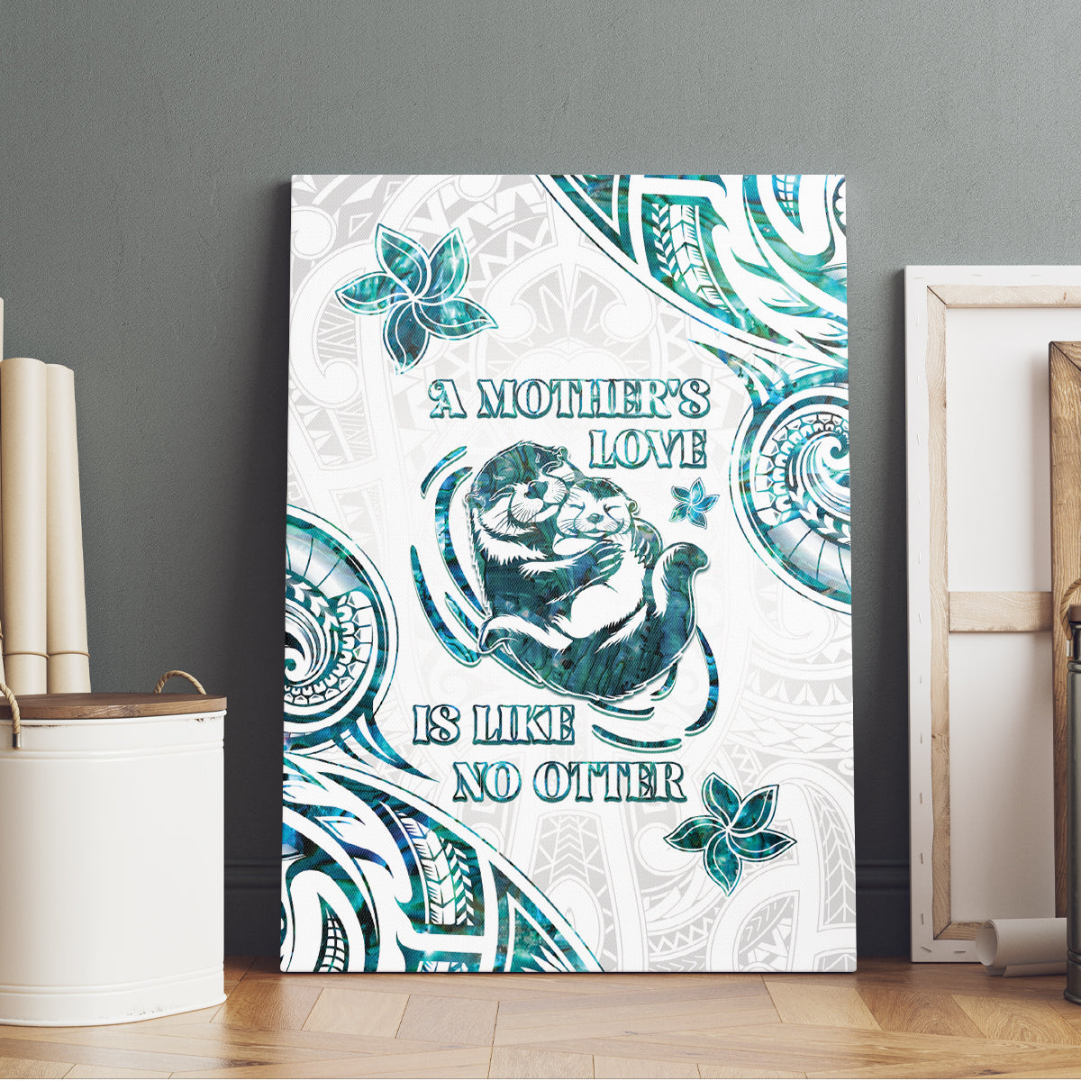 New Zealand Aotearoa Hari Ra Mama Canvas Wall Art A Mother's Love Is Like No Otter LT05 - Polynesian Pride