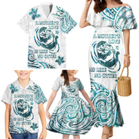 New Zealand Aotearoa Hari Ra Mama Family Matching Mermaid Dress and Hawaiian Shirt A Mother's Love Is Like No Otter