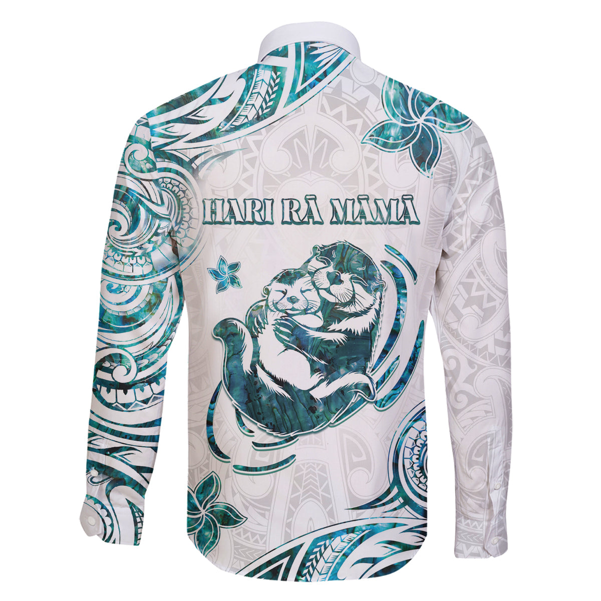 New Zealand Aotearoa Hari Ra Mama Family Matching Off Shoulder Maxi Dress and Hawaiian Shirt A Mother's Love Is Like No Otter