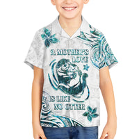 New Zealand Aotearoa Hari Ra Mama Family Matching Off Shoulder Short Dress and Hawaiian Shirt A Mother's Love Is Like No Otter