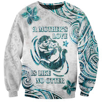 New Zealand Aotearoa Hari Ra Mama Sweatshirt A Mother's Love Is Like No Otter LT05 Unisex White - Polynesian Pride