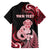 Personalised New Zealand Maori Taniwha Family Matching Off Shoulder Maxi Dress and Hawaiian Shirt Silver Fern Red Version