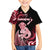 Personalised New Zealand Maori Taniwha Family Matching Off Shoulder Maxi Dress and Hawaiian Shirt Silver Fern Red Version