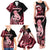 Personalised New Zealand Maori Taniwha Family Matching Tank Maxi Dress and Hawaiian Shirt Silver Fern Red Version