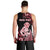 Personalised New Zealand Maori Taniwha Men Tank Top Silver Fern Red Version