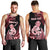 Personalised New Zealand Maori Taniwha Men Tank Top Silver Fern Red Version