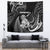 New Zealand Maori Taniwha Tapestry Silver Fern Black Version