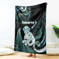 New Zealand Maori Taniwha Blanket Silver Fern Paua Shell Version LT05 - Polynesian Pride