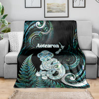 New Zealand Maori Taniwha Blanket Silver Fern Paua Shell Version LT05 - Polynesian Pride