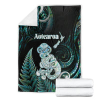 New Zealand Maori Taniwha Blanket Silver Fern Paua Shell Version LT05 - Polynesian Pride