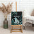 New Zealand Maori Taniwha Canvas Wall Art Silver Fern Paua Shell Version