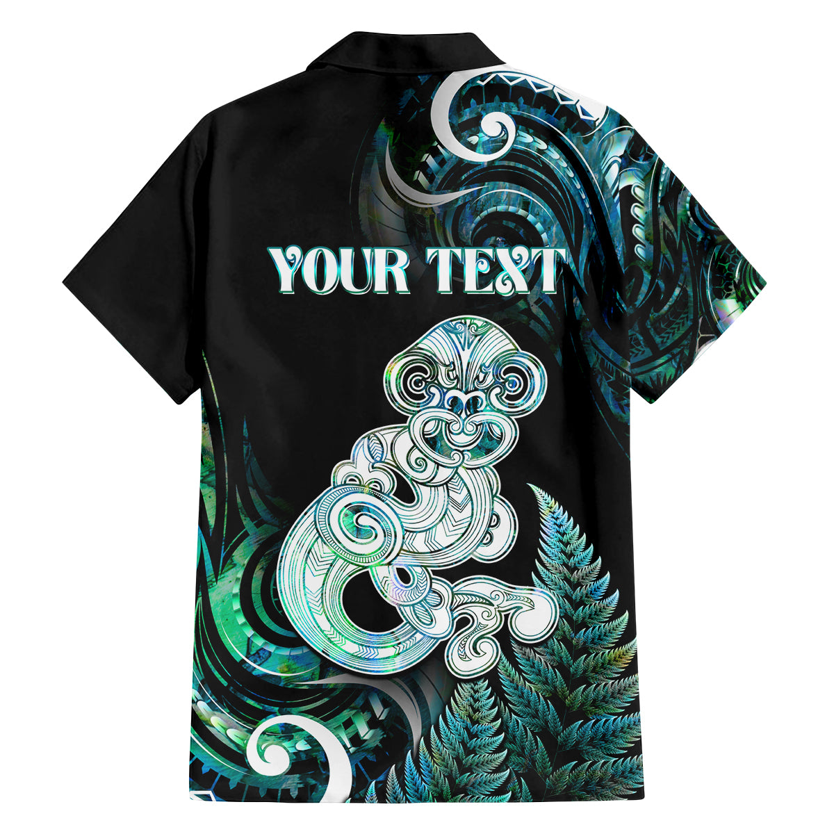 Personalised New Zealand Maori Taniwha Family Matching Off Shoulder Maxi Dress and Hawaiian Shirt Silver Fern Paua Shell Version