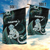 New Zealand Maori Taniwha Garden Flag Silver Fern Paua Shell Version LT05 - Polynesian Pride