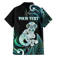 Personalised New Zealand Maori Taniwha Hawaiian Shirt Silver Fern Paua Shell Version LT05 - Polynesian Pride