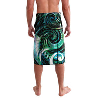Personalised New Zealand Maori Taniwha Lavalava Silver Fern Paua Shell Version LT05 - Polynesian Pride