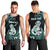 Personalised New Zealand Maori Taniwha Men Tank Top Silver Fern Paua Shell Version