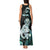 Personalised New Zealand Maori Taniwha Tank Maxi Dress Silver Fern Paua Shell Version