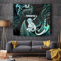 New Zealand Maori Taniwha Tapestry Silver Fern Paua Shell Version LT05 - Polynesian Pride