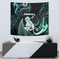 New Zealand Maori Taniwha Tapestry Silver Fern Paua Shell Version LT05 - Polynesian Pride