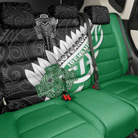 New Zealand And Ireland Rugby Back Car Seat Cover Silver Fern With Celtic Cross