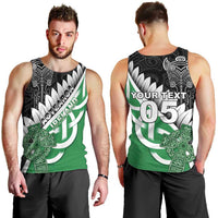 New Zealand And Ireland Rugby Custom Men Tank Top Silver Fern With Celtic Cross