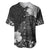 Hawaii Hibiscus With Black Polynesian Pattern Baseball Jersey