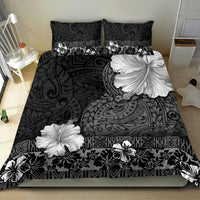 Hawaii Hibiscus With Black Polynesian Pattern Bedding Set LT05 - Polynesian Pride
