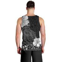 Hawaii Hibiscus With Black Polynesian Pattern Men Tank Top LT05 - Polynesian Pride