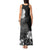 Hawaii Hibiscus With Black Polynesian Pattern Tank Maxi Dress