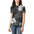 Hawaii Hibiscus With Black Polynesian Pattern Women Polo Shirt