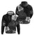 Hawaii Hibiscus With Black Polynesian Pattern Zip Hoodie