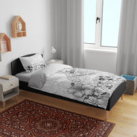 Hawaii Hibiscus With White Polynesian Pattern Bedding Set LT05 - Polynesian Pride