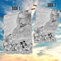 Hawaii Hibiscus With White Polynesian Pattern Garden Flag LT05 - Polynesian Pride