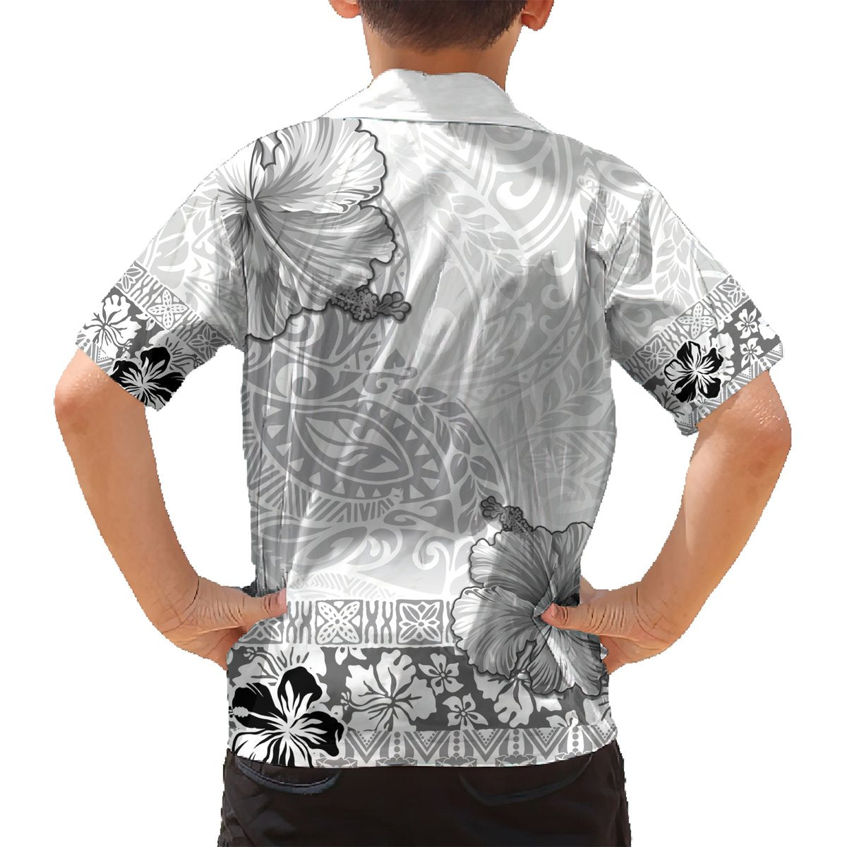 Hawaii Hibiscus With White Polynesian Pattern Hawaiian Shirt LT05 - Polynesian Pride