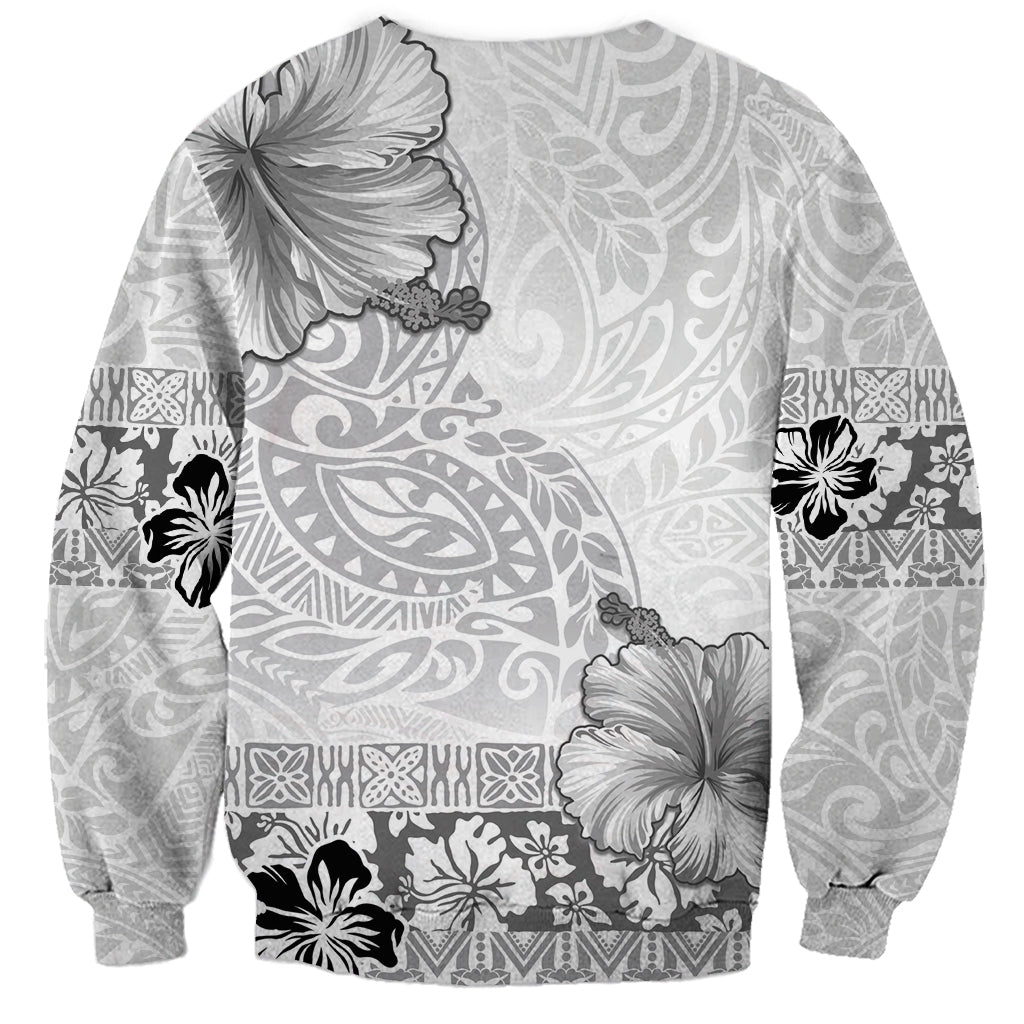 Hawaii Hibiscus With White Polynesian Pattern Sweatshirt LT05 - Polynesian Pride