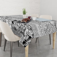 Hawaii Hibiscus With White Polynesian Pattern Tablecloth LT05 - Polynesian Pride