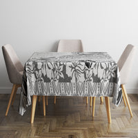Hawaii Hibiscus With White Polynesian Pattern Tablecloth LT05 - Polynesian Pride