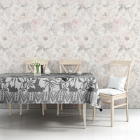 Hawaii Hibiscus With White Polynesian Pattern Tablecloth LT05 - Polynesian Pride