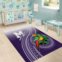 Manua High School Area Rug Polynesian Tribal Pattern