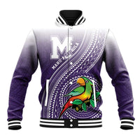 Personalized Manua High School Baseball Jacket Polynesian Tribal Pattern LT05 Unisex Purple - Polynesian Pride