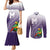 Personalized Manua High School Couples Matching Mermaid Dress and Long Sleeve Button Shirt Polynesian Tribal Pattern