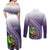 Personalized Manua High School Couples Matching Off Shoulder Maxi Dress and Long Sleeve Button Shirt Polynesian Tribal Pattern