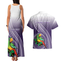 Personalized Manua High School Couples Matching Tank Maxi Dress and Hawaiian Shirt Polynesian Tribal Pattern LT05 - Polynesian Pride
